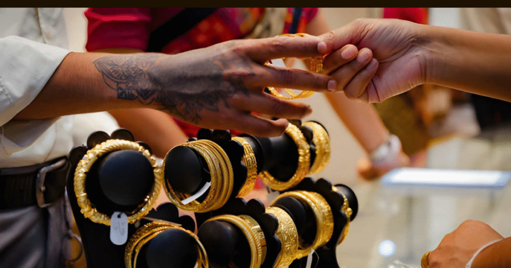 BIS hallmark on gold jewellery showing certified gold purity in India