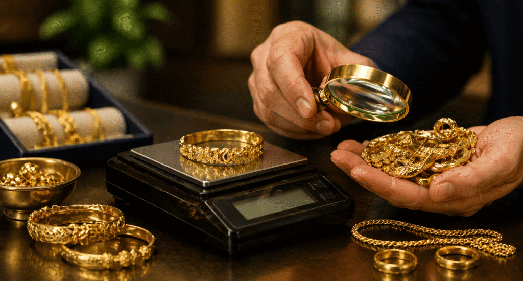 sell gold safely with accurate weight and purity check