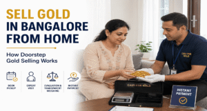 Sell gold in Bangalore from home with doorstep gold valuation